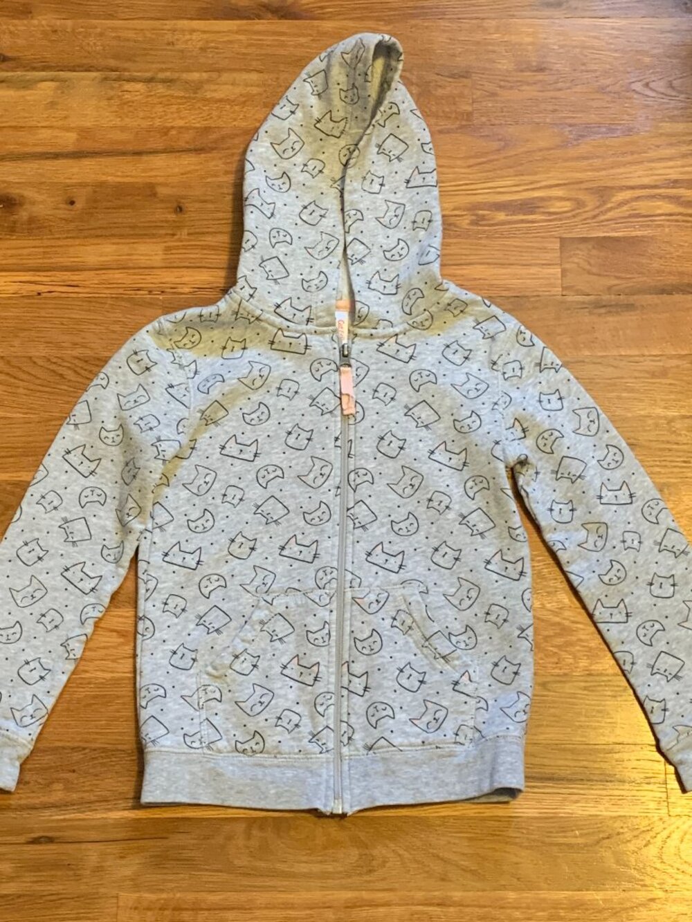 Hooded Zip-Up Sweatshirt Cat & Jack Kids Size S 6/6X Hoodie Jacket